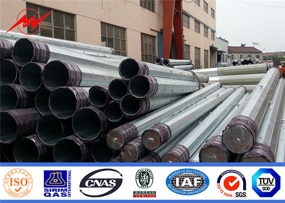 12m Q345 3mm Stalowy słup zasilający ocynkowany ogniowo