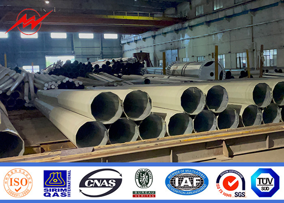 35FT-90FT Ośmiokątny galwanizowany słup elektroenergetyczny ze powłoką bitumową dla linii przesyłowej